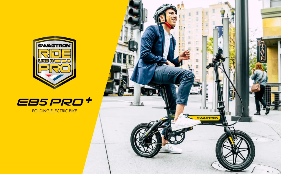 SWAGTRON EB5 PLUS Foldable City/Campus eBike with Swappable Battery