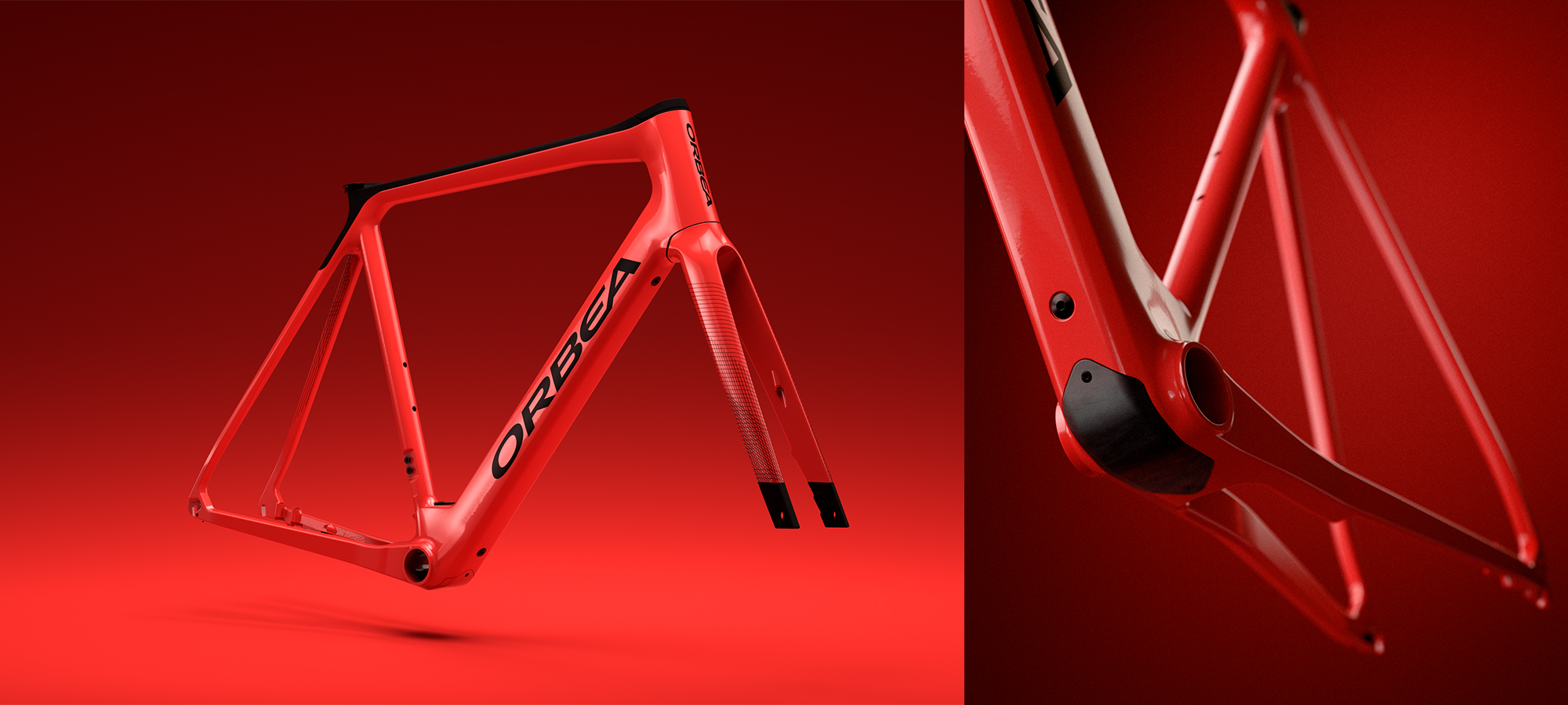 Orbea Gain M30 red frameset