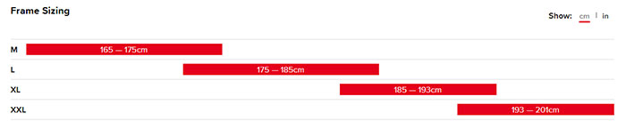 Santa Cruz Bullit Bike Frame Sizing Chart