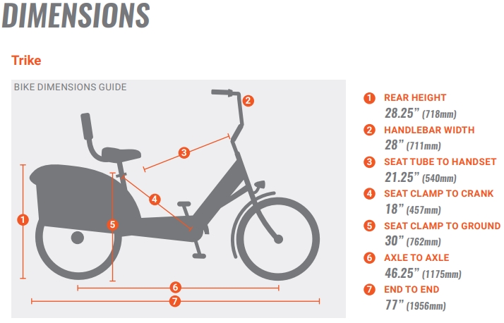Pedego Trike Geometry Chart